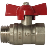 Válvula Esfera Macho/Fêmea Borboleta 1/2 Polegada  Emmeti