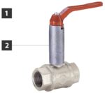 Válvula Esfera Com Prolongador Fêmea/Fêmea 1/2 Polegada  Emmeti