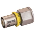 Conector Fêmea para Gás 20 mm x 1/2 Polegada Prensar Emmeti