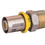 Conector Macho para Gás 20 mm x 1/2 Polegada Prensar Emmeti