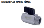Válvula Esfera Micro Macho/Fêmea 1/8 Polegada Água/Ar Sfera Emmeti