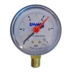Manômetro Reto 1/4 Polegada x 63 mm 10 Bar Emmeti