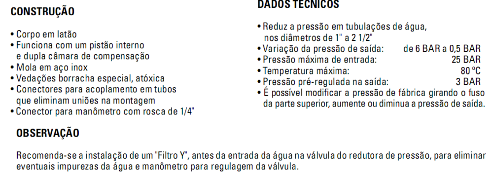 Redutora de Pressão P 25 1 Polegada Emmeti - Imagem 2