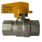 Válvula Esfera para Gás Fêmea/Fêmea Borboleta 1/2 Polegada Emmeti