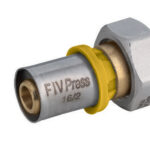 Conector Fêmea Móvel para Gás16 mm x 1/2 Polegada Prensar Emmeti