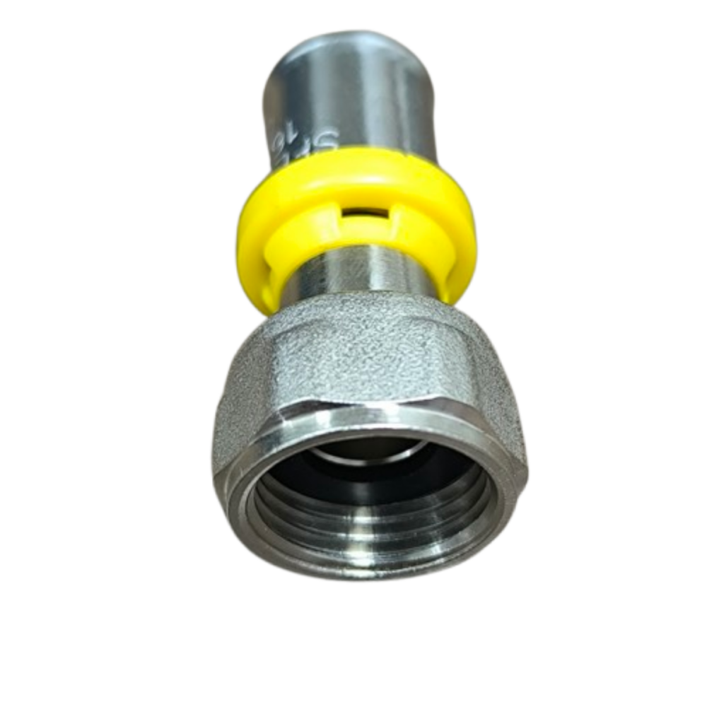 Conector Fêmea Móvel para Gás 16 mm x 1/2 Polegada Prensar Sfera - Imagem 5