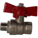 Válvula Esfera Macho/Fêmea Borboleta 1/4 Polegada  Emmeti