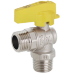 Válvula Esfera Angular para Gás Macho/Macho 1/2 Polegada Emmeti