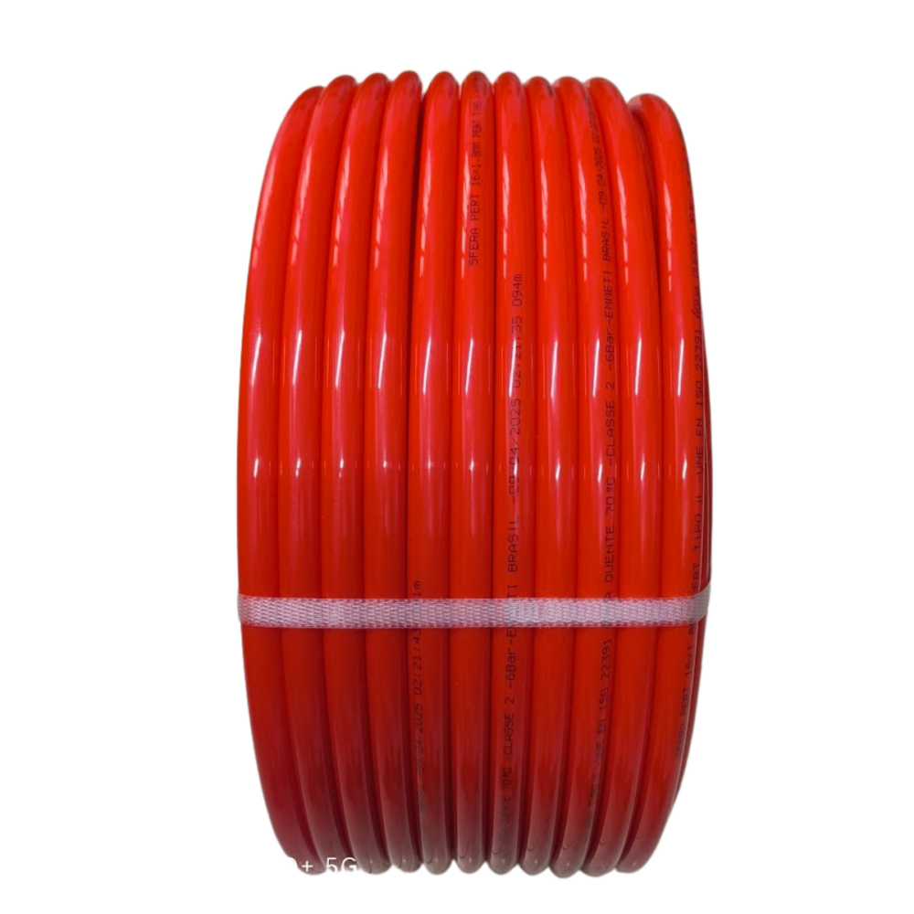Tubo Pex 16mm Vermelho Pert Monocamada para Água Emmeti - Imagem 5