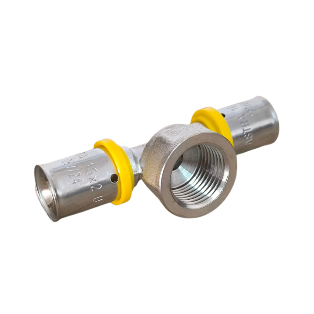Tê Pex Gás Rosca Central Fêmea 16 mm x 1/2" x 16mm Astra - Imagem 4