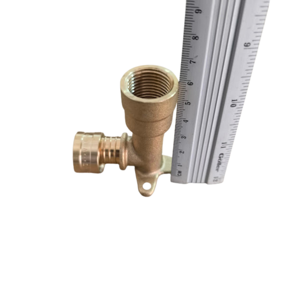 Cotovelo Pex Agua com Base Fixa Corpo Extra Longo 16mm x 1/2" - Imagem 2