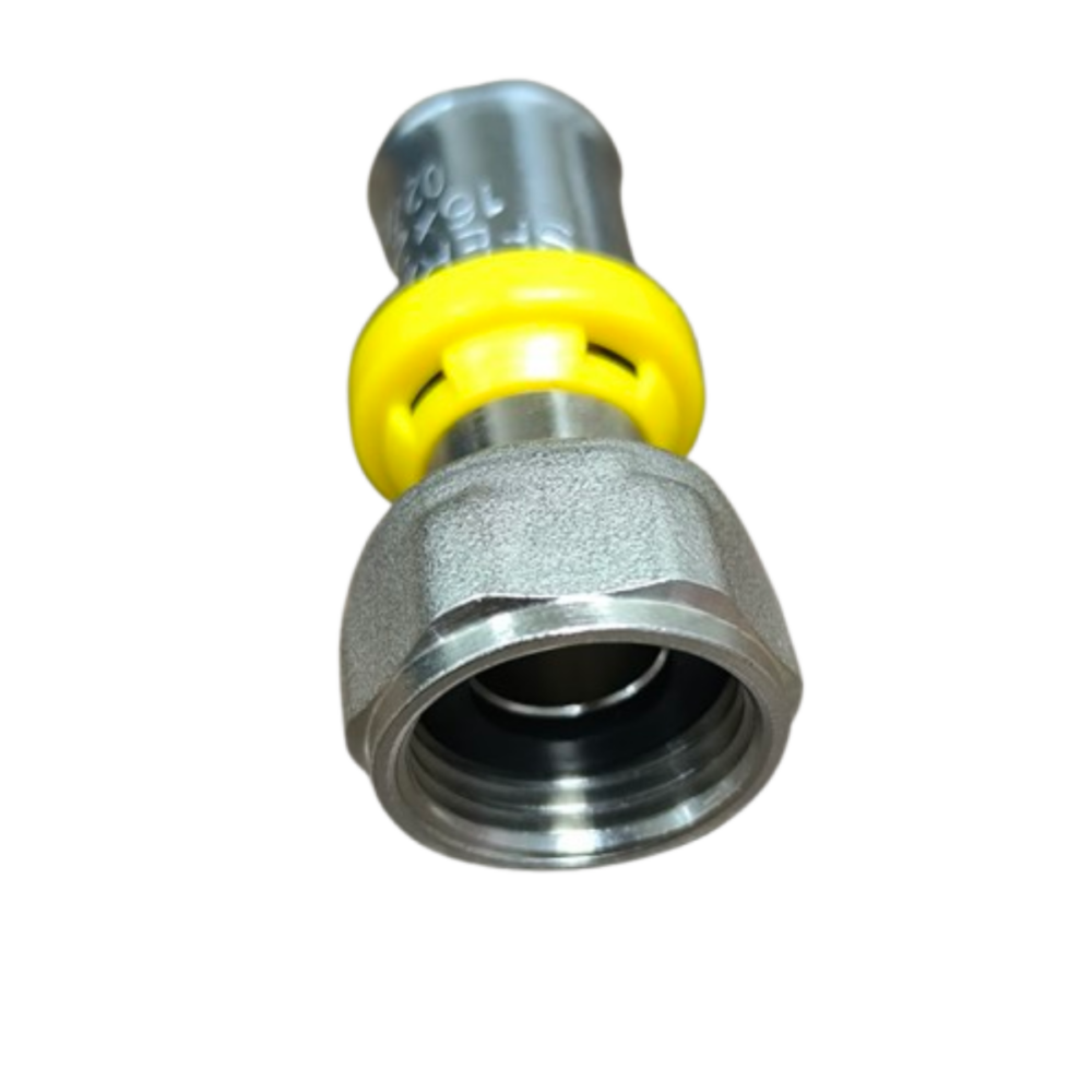 Conector Fêmea Móvel para Gás 20 mm x 1/2 Polegada Prensar Sfera - Imagem 2