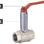 Válvula Esfera Com Prolongador Fêmea/Fêmea 1/2 Polegada  Emmeti