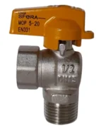 Válvula Esfera Angular para Gás Macho/Fêmea 1/2 Polegada Emmeti - Imagem 2