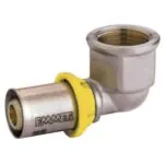 Cotovelo Fêmea para Gás 20 mm X 1/2 Polegada Prensar Emmeti