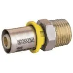 Conector Macho para Gás 16 mm X 1/2 Polegada Prensar Emmeti