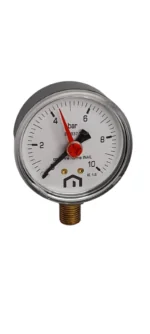 Manômetro Reto 1/4 Polegada x 63 mm 10 Bar Emmeti - Imagem 2