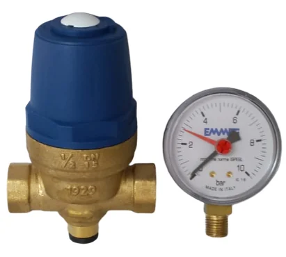 Redutora de Pressão 1/2 Polegada com Manômetro 10 Bar Emmeti - Imagem 2
