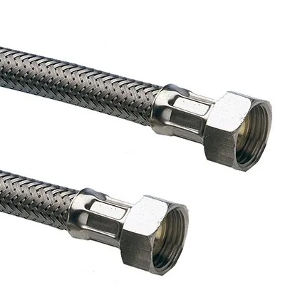 Engate Flexível com Trama em Aço Inox 1/2 Polegada F/F 40 cm Emmeti - Imagem 2