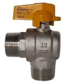 Válvula Esfera Angular para Gás Macho/Macho 3/4 Polegada Emmeti
