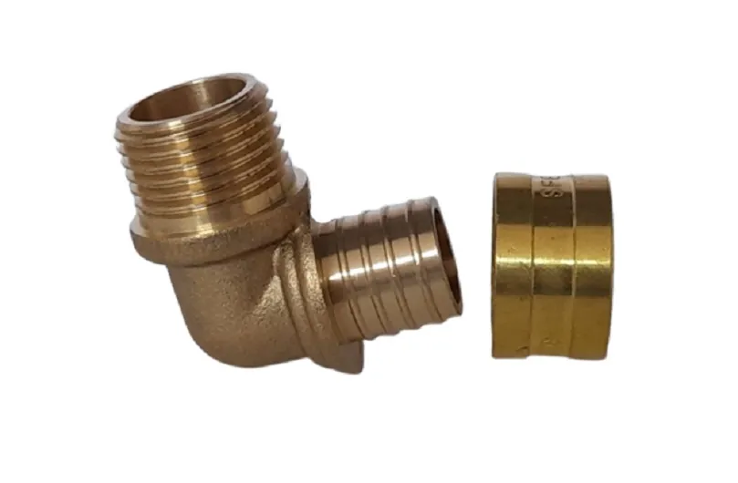 15355557615-cotovelo-macho-pex-1-ml.jpg Cotovelo Macho Pex 16 mm x 1/2 Polegada Emmeti - Imagem 1