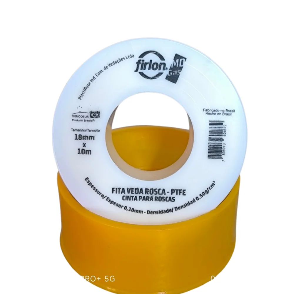 Fita Veda Rosca Gás 18mm x 10mt - Imagem 3