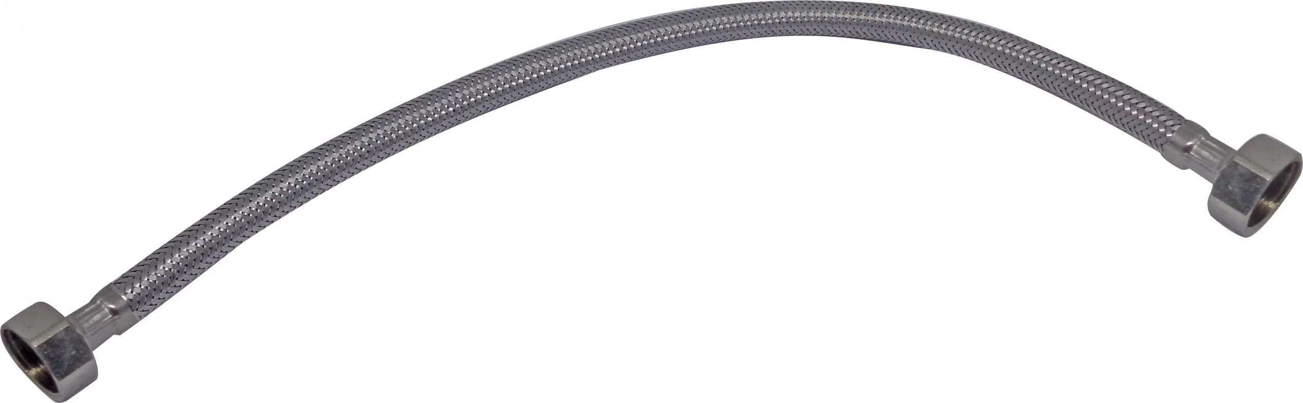 Engate Flexível com Trama em Aço Inox 1/2 Polegada F/F 40 cm Emmeti - Imagem 1
